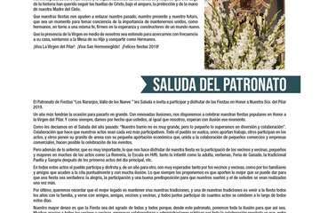 Programa de las fiestas del Pilar del Valle de los Nueve en Telde (Foto TA)